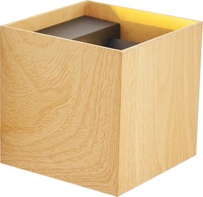 Скандинавска външна стенна лампа с дървесен принт, включваща LED IP54 - Edwin