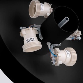 Черно осветително тяло за таван ø 30 cm Blacko – Sollux