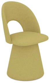 Жълт тапициран трапезен стол Kalo – Makamii