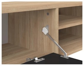 Масичка за телевизор с дъбов декор в черно и натурално 165x40 cm Ampère - TemaHome