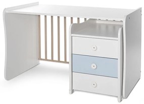 LORELLI Classic Трансформиращо се легло-люлка 70/160 см. MAXI PLUS БЯЛО/ BABY BLUE
