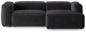 Тъмносив ъглов диван от рипсено кадифе (десен ъгъл) Bergano – Cosmopolitan Design