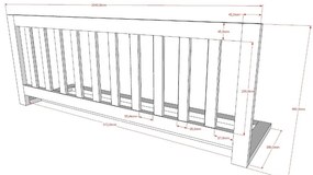Бяла преграда за легло – Vipack