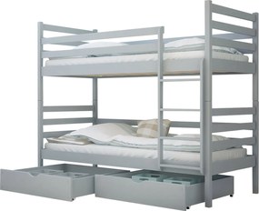 Двуетажно легло Nemo-Сиво-90 x 200