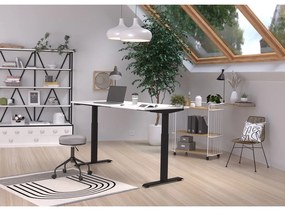 Работна маса с електрическо регулиране на височината с бял плот за маса 80x160 cm Jet – Germania