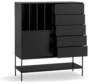 Черно шкафче 120x140x45 cm Platt – Teulat