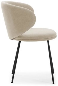 Бежови тапицирани трапезни столове в комплект 2 бр. Rush – Marckeric