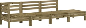 838053 vidaXL Градински диван, 4-местен, импрегниран бор