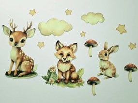 Вълшебни светещи стикери за деца - горски животни Šírka: 60 cm | Dĺžka: 120 cm