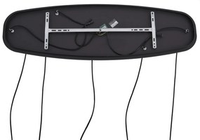 Дизайнерска висяща лампа черна с димно стъкло 5-лампи - Gus