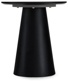Черна/тъмносива масичка за кафе с плот от имитация на мрамор ø 45 cm Tango – Furnhouse