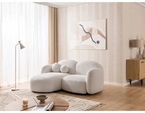 Кремав ъглов диван от прежда с примки от букле (ляв ъгъл) Orbit – Ropez