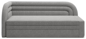 Сив разтегателен диван с място за съхранение от букле ляв ъгъл 223 cm Fabillo – ELTAP