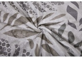 Сиво единично спално бельо от микроплюш 140x200 cm Judith – My House