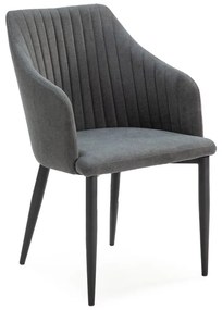 Тъмносиви тапицирани трапезни столове в комплект 2 бр. Nadi – Marckeric