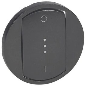 Legrand Лицев панел за двуполюсен ключ, с индикация, цвят графит Celiane  - 067923