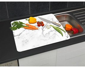 Стенно покритие за печка от закалено стъкло 50x56 cm Marble – Wenko