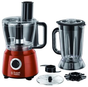 Кухненски робот Russell Hobbs Desire 24730-56, 600W, 2.5 l, 2 диска, Функция Pulse, Червен