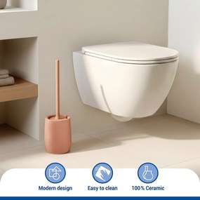 Кафява керамична четка за тоалетна Fablo – Wenko