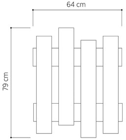 Закачалка за стена в декор от дъбово дърво Wave Oak - Decortie