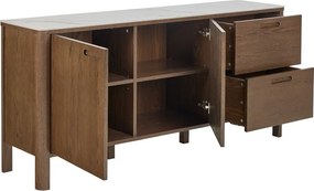 Кафяв скрин от декор от дъб 160x75x40 cm Southampton – Actona