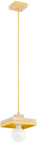 Пендел на кабел MIKO 1xE27/15W/230V жълт/бежов