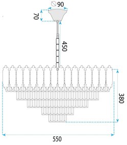 Пендел Cristal G049-CP 60CM