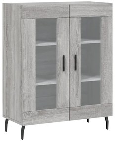 827810 vidaXL Сайдборд, сив сонома, 69,5x34x90 см, инженерно дърво