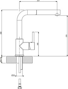 Смесител за кухня Fluo Vicario-Черен
