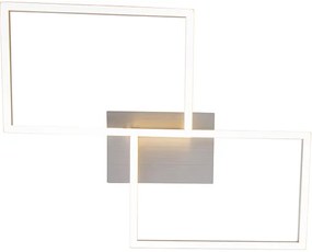 Квадратна таванна лампа от стомана с 3-степенен димер - Plazas Novo