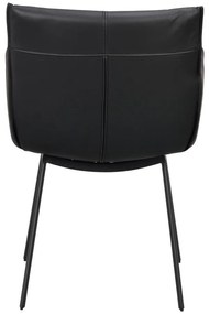 Черни тапицирани трапезни столове в комплект 2 бр. Hinckley – Rowico