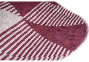 Миещ се килим в цвят бордо 120x180 cm Oval - Vitaus