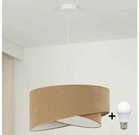 Brilagi - LED Пендел LYRA 1xE27/15W/230V кафяв/бял