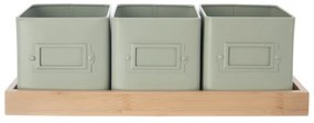 Метални саксии за билки в комплект от 3 бр. Greenish – Orion