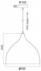 Полилей Biliard-Черен-Диаметър: 35 См.