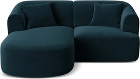 Кадифен ъглов диван в петролен цвят (ляв ъгъл) Campi – Cosmopolitan Design