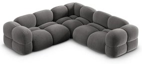 Сив кадифен ъглов диван Loretto – Cosmopolitan Design