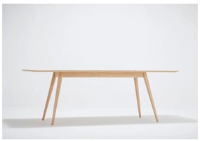 Трапезна маса от масивна дъбова дървесина , 220 x 90 cm Stafa - Gazzda