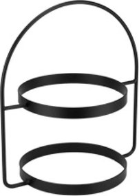 Horecano - Стойка двуетажна за презентация 29x19xh31,5см черна ALVI-(HC-39169)