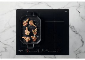 Керамичен плот за вграждане Whirlpool WL S7960 NE, 7200W, 4 зони, 18 степени, FlexiCook, Таймер, Индукционен, Черен