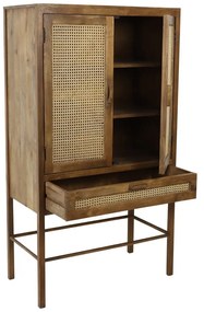 Кафяв скрин от мангово дърво 90x160 cm Nipas - Light &amp; Living