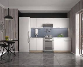 Кухня Daria 240 бял мат с включен плот