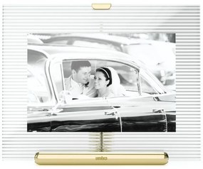 Стъклена стояща рамка в златист цвят 16x20 cm Flute – Umbra