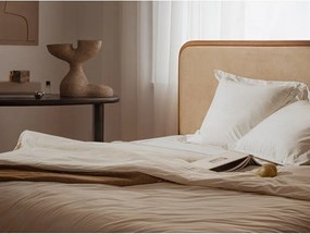 Зелено двойно легло 140x200 cm тапицирано с включена подматрачна рамка Aveline – Micadoni