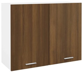 815590 vidaXL Висящ шкаф "Lyon", кафяв дъб, 80x31x60 см, инженерно дърво
