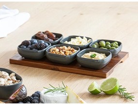 Антрацитен порцеланов комплект от за сервиране 6 бр. Essentials – Ladelle