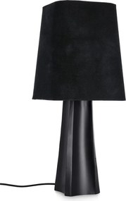 Черна метална настолна лампа с текстилен абажур (височина 61 cm) Tripura – Bizzotto