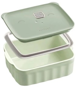 Керамична кутия за обяд Buydeem CT3007-CG, 500 мл, 19.5х16.5 см, Термоустойчива до 230°C, Съвместима с фурна и микровълнова, Зелен