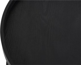 Черна кръгла масичка за кафе от декор от дъб ø 64 cm Hagen – Bonami Essentials
