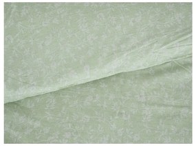 Зелено единично крепирано спално бельо 140x200 cm Green Flowers – B.E.S.